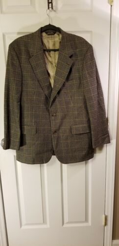 Brooks Brothers 2 Button Wool Blend Sport Coat blazer gray glen plaid 42R Jacket - Afbeelding 1 van 9