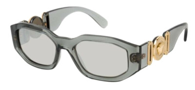 Versace VE4361 311/6G Transparent Grey/Silver Mirrored Men's Sunglasses