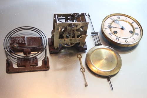 Antique German Friedrich Mauthe 1884 Gong Regulator Wall CLOCK parts - Picture 2 of 8