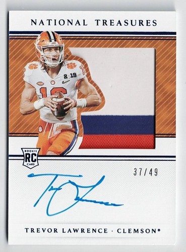 2021 Panini National Treasures Collegiate Blue Auto Patch Trevor ...