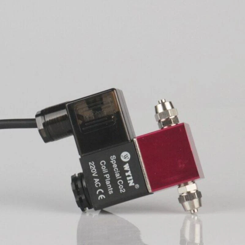 Electroválvula magnética de CO2 regulador baja temperatura acuario pecera válvula solenoide Foto 2 de 4