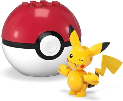 *FREE SHIP* PIKACHU v2 - POKEMON MEGA Blocks Set - Pokeball Nintendo Mattel