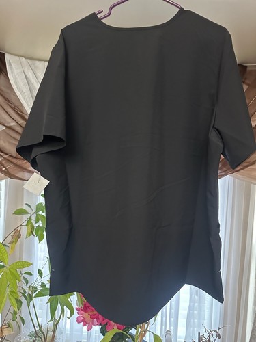 Top Scrubstar Fashion Premium taglia 2XL 20 donna nero manica corta finto avvolgente - Foto 9 di 13