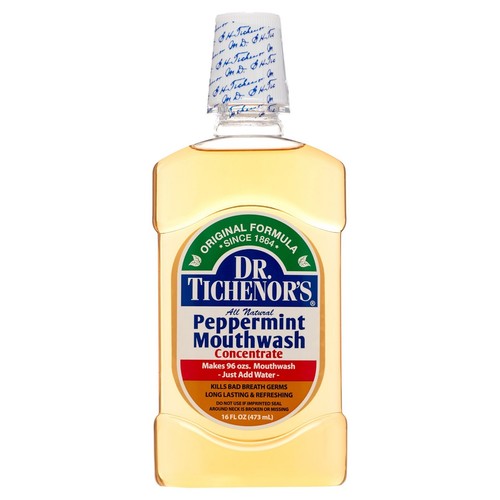 1-3 PACK Dr. Tichenor's Peppermint Mouthwash, All Natural, Concentrate, 16 fl oz - Picture 4 of 9