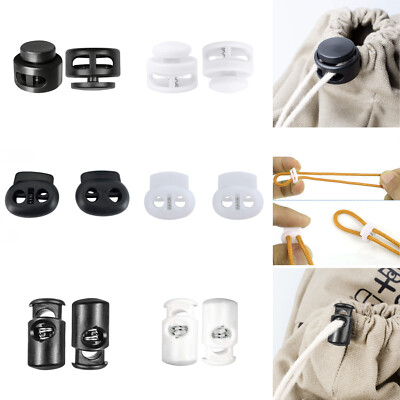 Kordelzug Kunststoff Knebel Kordel Stopper Schlösser Ein-/Bohnen-/Doppelloch Knebel