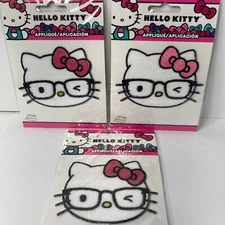Winking Hello Kitty Wink Iron On Applique Transfer Set of 3 Simplicity