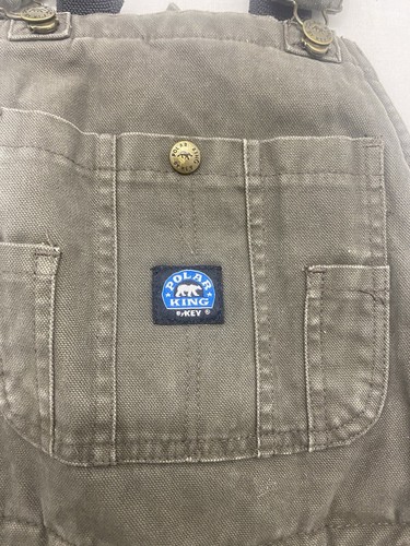 Polar King Youth Bib Overalls Coveralls Insulated Brown Medium - Picture 7 of 15