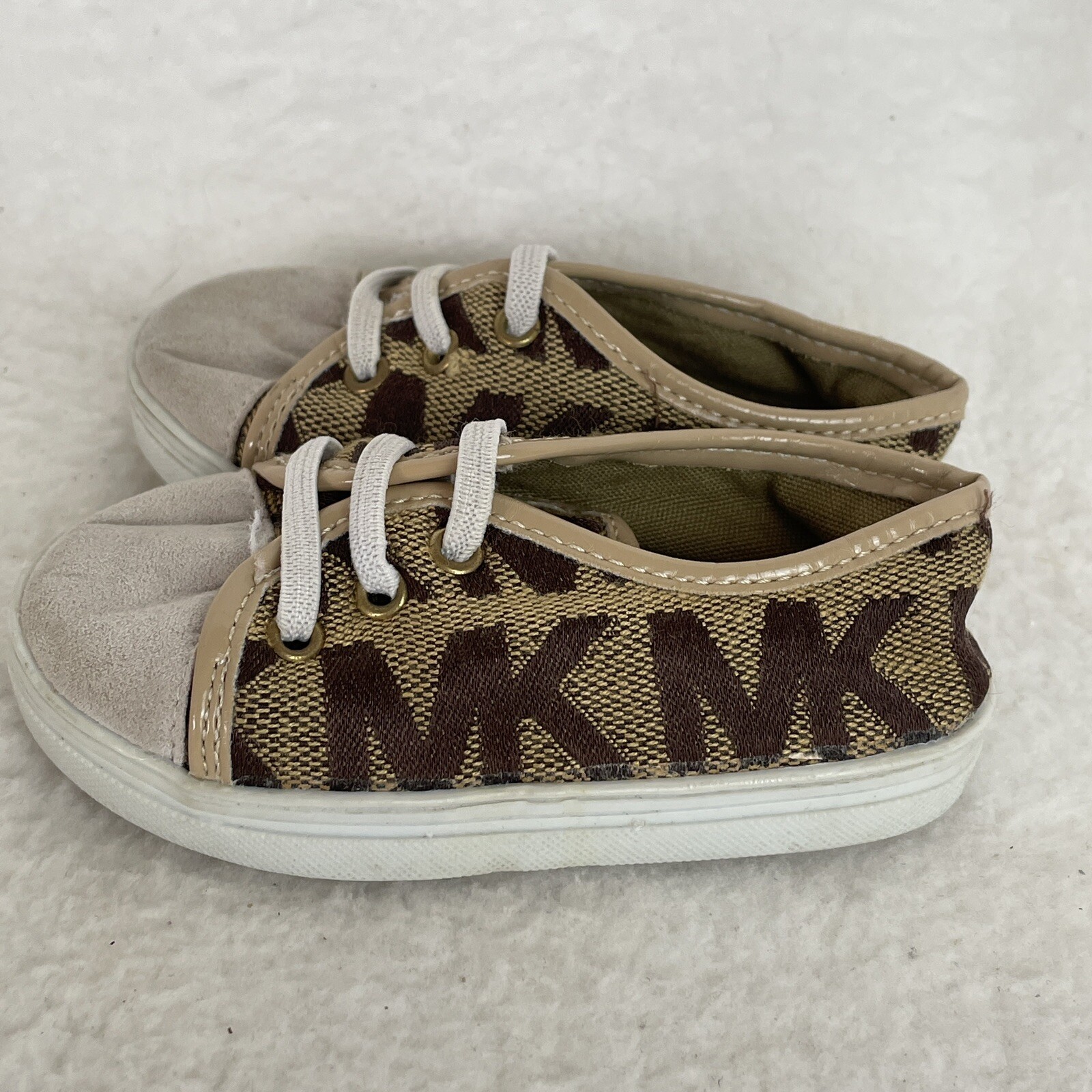 Kids Baby Sneaker Size 3 Logo Slip-on Brown Monogram