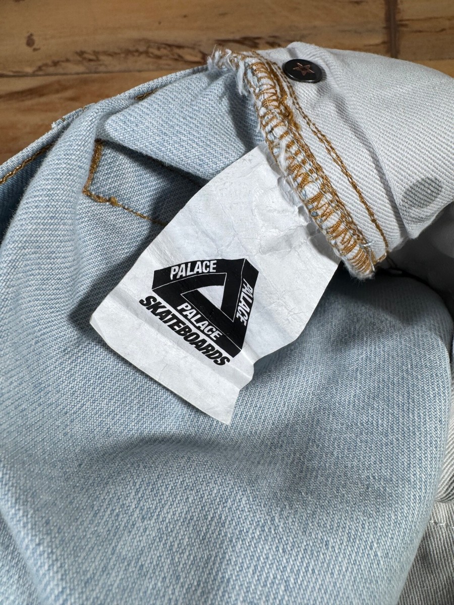 Palace Skateboards x Droors Light Wash Wide Leg Relaxed Denim