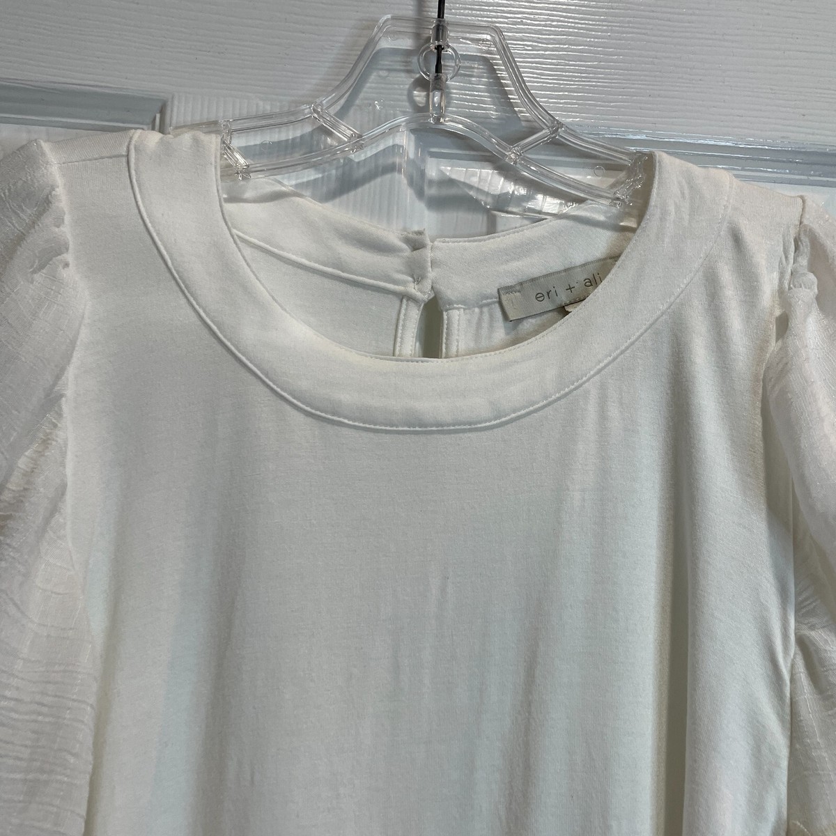 Anthropologie ERI + ALI XS Embroidered Poncho Batwing Blouse