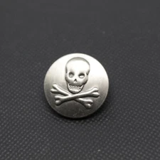 London Badge & Button Co Blazer Button Skull Crossbones Pirate Pewter Large 21mm