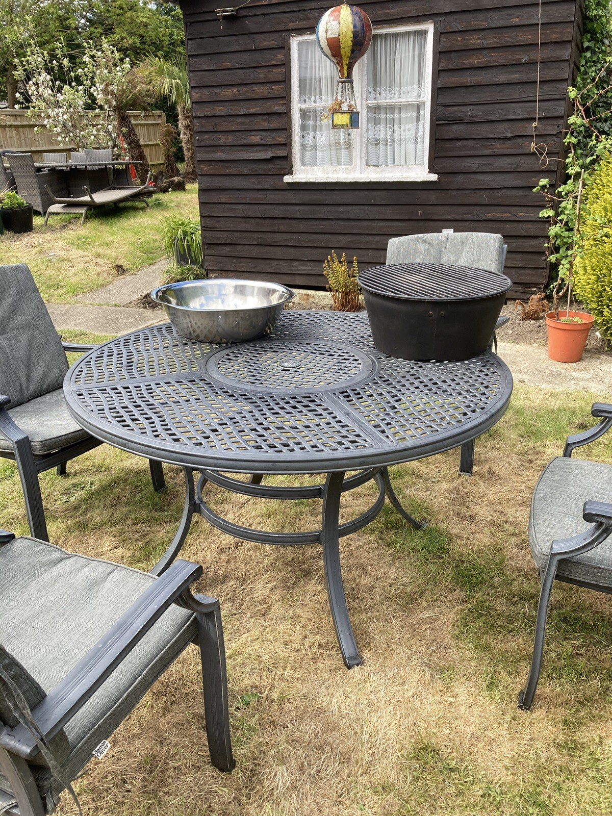 Hartman Jamie Oliver Fire Pit/ice Bucket/ Garden 4 Seater Dining Set