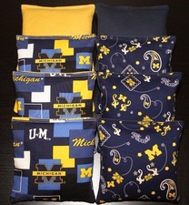 University of MICHIGAN WOLVERINES Camo 8 Cornhole Bean Bags ACA Regulation NEW 
