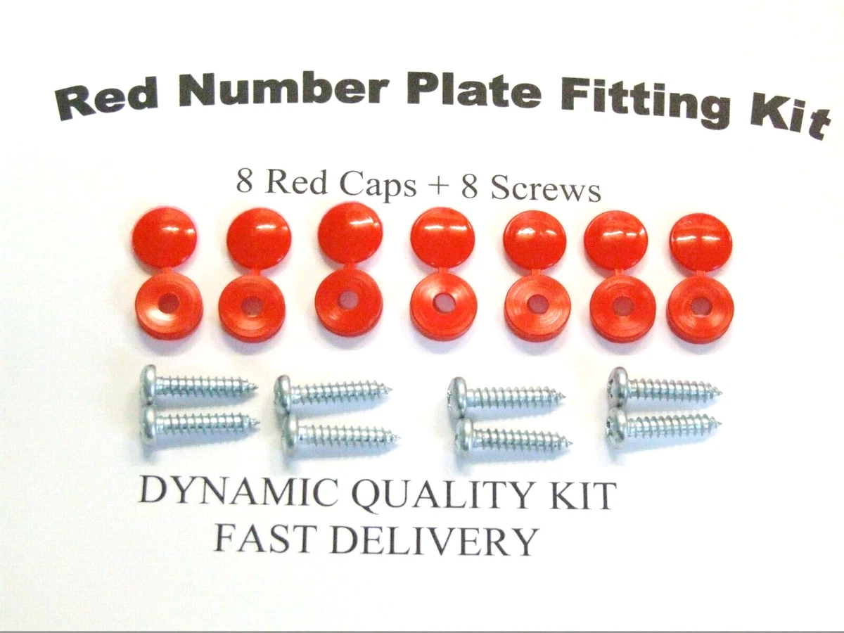 Red plastic screw best sale caps