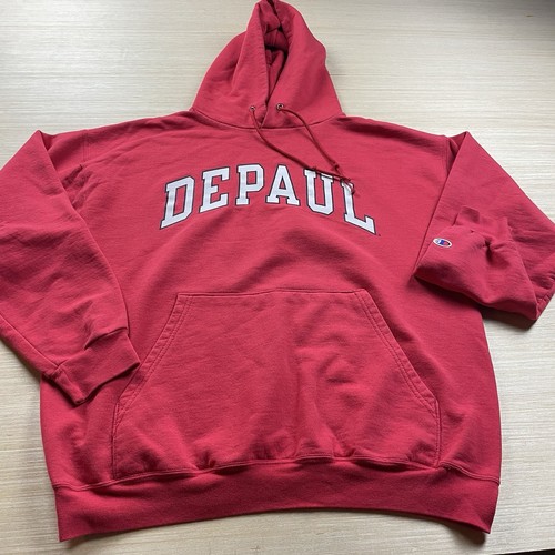 DePaul Blue Demons Vintage Hoodie Champion L 90s Y2K University Basketball