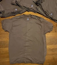 1980s BVD DPSC Single Stitch  Blank  T Shirt Lot Of 6 Brown XXXL EXCELLENT