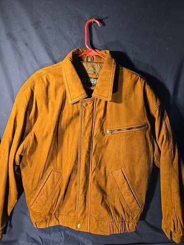 Vintage U2 Wear Me Out Genuine Leather Bomber Jacket Large