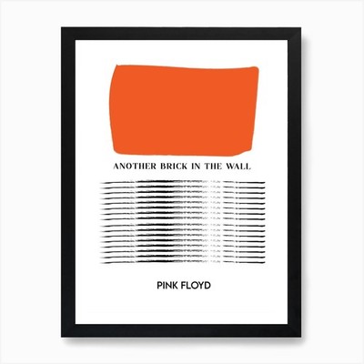 Another Brick In The Wall Pink Floy gerahmtes Wandbild Poster Leinwanddruck Bild