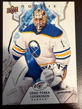 UPPERDECK ICE 2021-22 UKKO-PEKKA LUUKKONEN ROOKIE HOCKEY CARD #102. rookie card picture