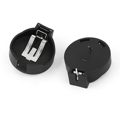 2 x PCB Hole Plugging Type CR/LIR2450 Button Cell Battery Holder