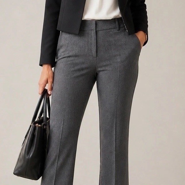 Talbots Barely Boot Gray Pants Petite 10 Grey 90 Minimalist Corpcore Office