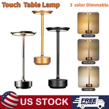 Cordless LED Table Lamp – Touch Sensor Dimmable Rechargeable Desk Night Light US