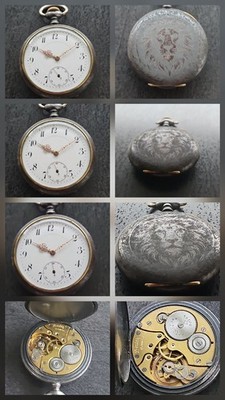 Zenith Löwe Taschenuhr Pocket Watch Montre de Poche -Spz-8