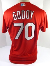 2020 St. Louis Cardinals Jose Godoy #70 Game Issued P Used Red Jersey ST BP 44 0