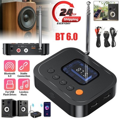 Bluetooth 6.0 Home Stereo Audio Receiver AUX USB Optical HD Music to RCA Adapter