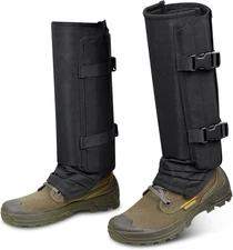 Skiguard Snake Guard Gaiters - Waterproof Chaps for One Size, Dark Black 