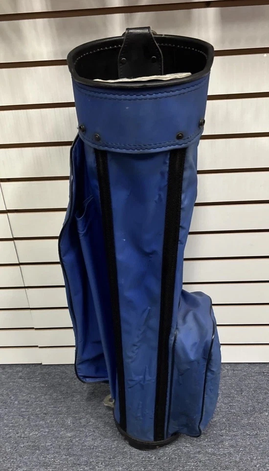 Bolsa de golf ligera Titleist Sunday Carry años 80 con correa única azul vintage Foto 3 de 4