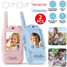 2Pcs Kids Facetime Video Walkie Talkies - Camping Hiking Intercom Toys Gift Kit