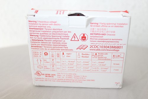 ABB ESB20-20N-06 Installation Protector - White New Invoice VAT- US Free TAX - Picture 4 of 7