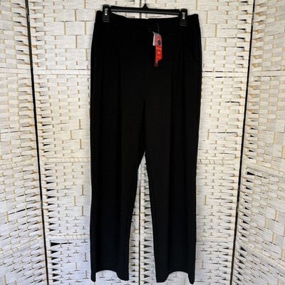 Ewedoos Pants Women s Medium Black Wide Leg Stretchy Business Casual Slacks New
