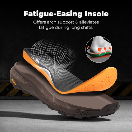 Men Waterproof Composite Toe Work Boots Lightweight Comfortable Safety Boots