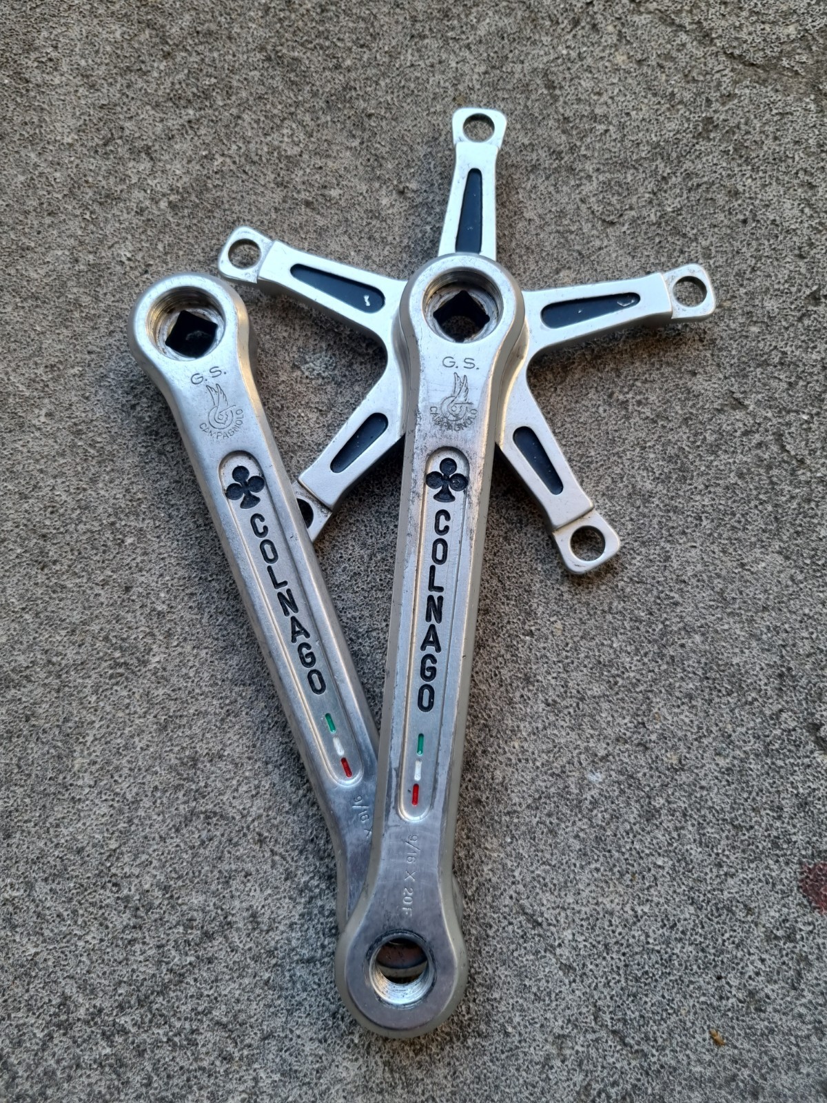 Guarnitura CAMPAGNOLO GS vintage CRANKSET pantographed COLNAGO