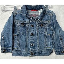 OshKosh B'gosh Toddler Denim Jacket Blue Trucker Style Size 2T