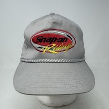 Vintage Snap-On Racing Hat Rope Snapback Trucker cap Red Gray Embroidered Rope