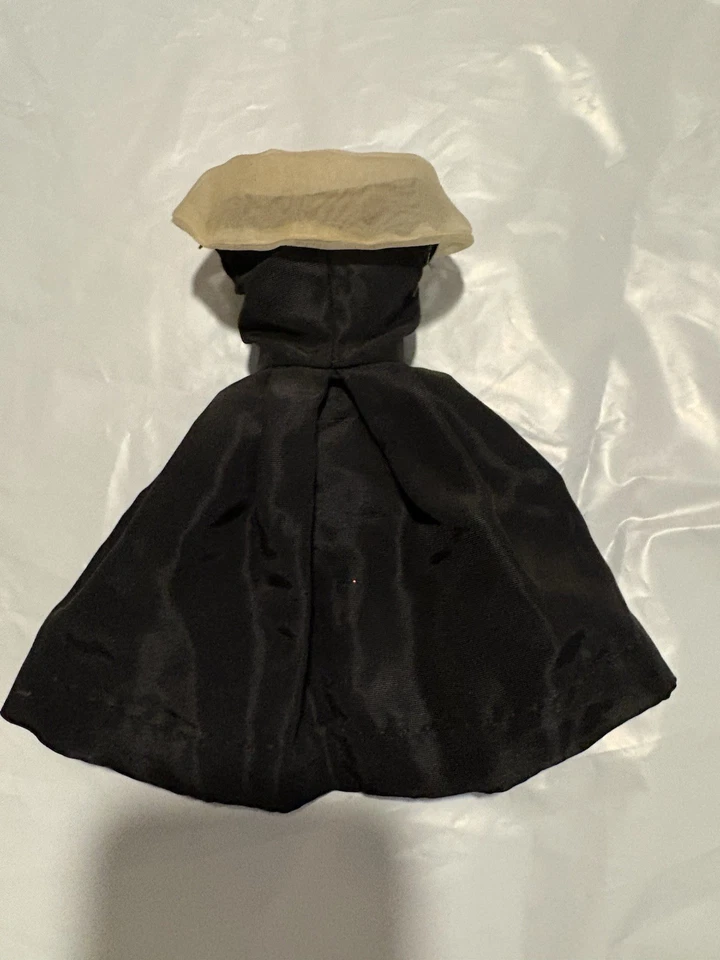 Vestido Muñeca Barbie Vintage 1963 #934 Después de 5 Cinco Negro Cóctel Etiqueta Original Foto 2 de 3