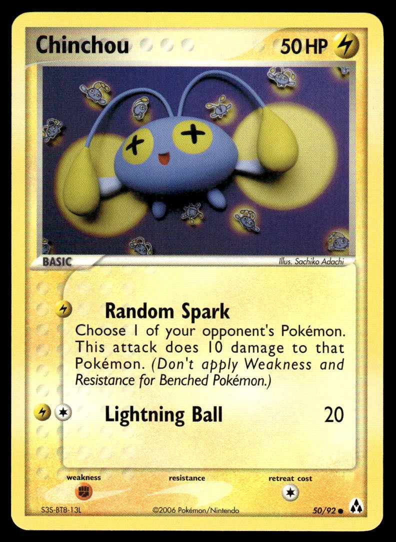 Pokemon TCG Legend Maker #50/92 Chinchou NM