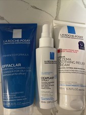 La Roche Posay Set Of 3 Cleanser, B5 Spray  Soothing Relief Cream New Sealed