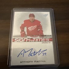 2020-21 SP Authentic Sign of the Times Decades 2010s Anthony Mantha Auto Detroit