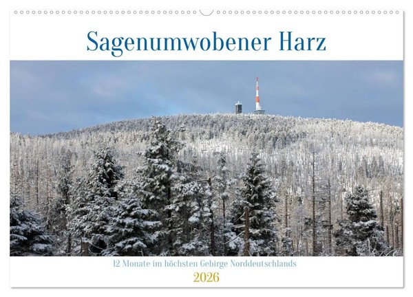 Sagenumwobener Harz (Wandkalender 2026 Din A2 Quer), Calvendo Monatskalender-image
