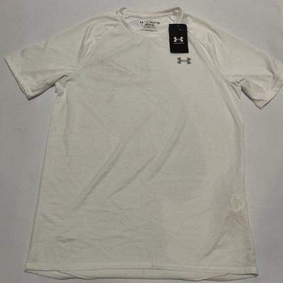 NWT Under Armour The Tech Tee Short Sleeve Shirt Men's Size Small White Top