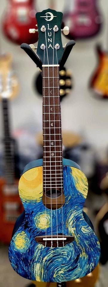 Luna Starry Night Concert Ukulele NEW Uke STR-C w/ gig bag - Image 2 of 4