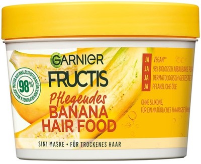 Garnier Fructis Nourishing Banana Hair Food, 3-in-1 Mask for Dry Hair, Nourishes