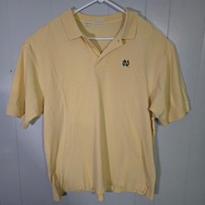 Cutter Buck Yellow Notre Dame Fighting Irish Polo Shirt Mens XXL