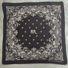 RRL Paisley Bandana Scarf Black New