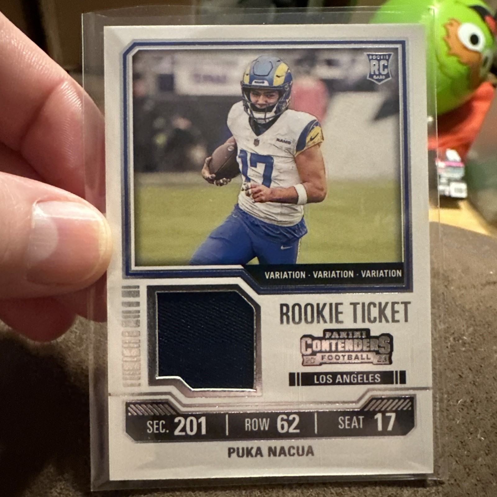 2023 PANINI Contenders Puka Nacua Rookie Ticket PATCH Variation #TS13V Rams RC