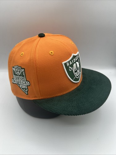 Oakland LV Raiders Hat New Era 59Fifty "Orange Forest"  Sz 7 1/2 Cap H106 - Picture 3 of 9